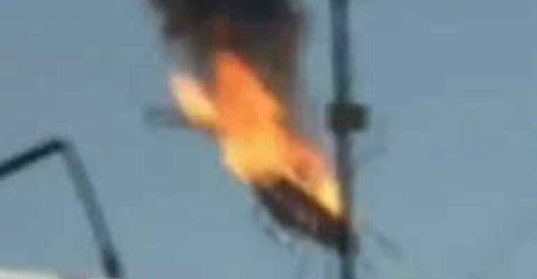 سقواط مروحية للجيش السوري 