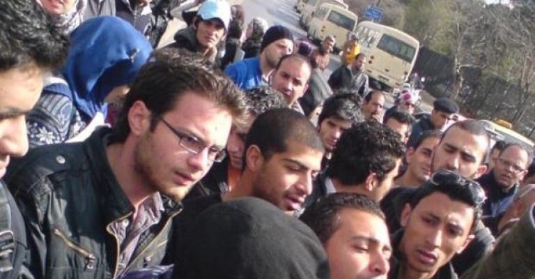 Protesting students cause traffic jams at City Circle