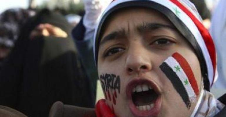 اعتصام تضامني مع الجيش السوري الحر أمام السفارة