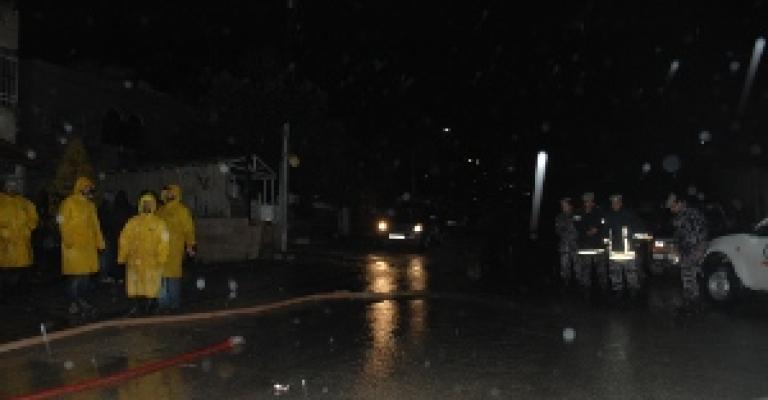 انهيار سور استنادي في مرج الحمام