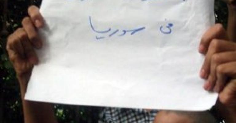 متصرف ماركا يهدد بهدم خيمة لنصرة الشعب السوري