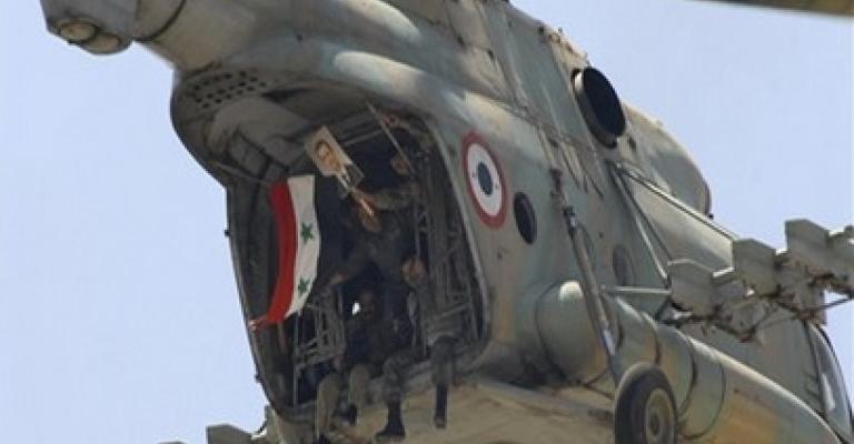 الجيش الحر يتبنى تحطم مروحية بدمشق 
