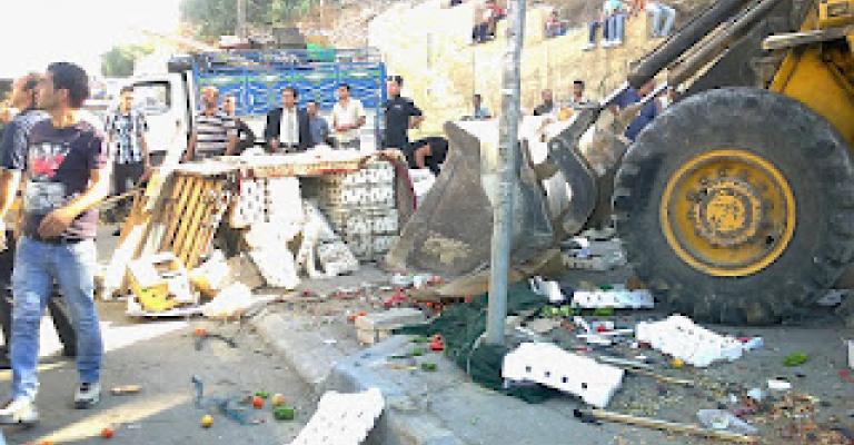 الأمانة تباشر حملة لازاله بسطات الوحدات