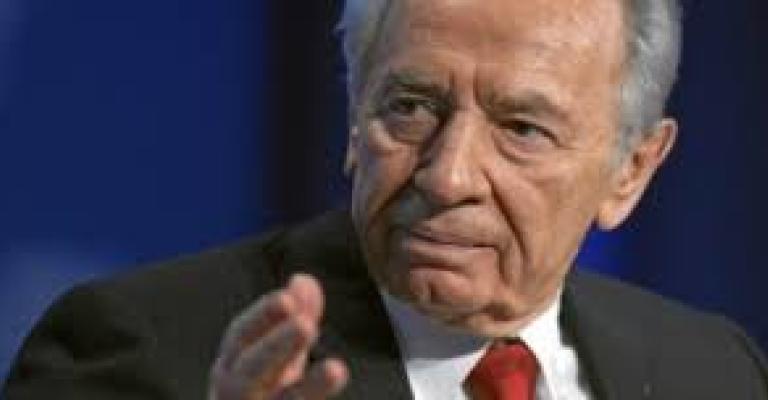 بيريس يعلن موقف اسرائيل من تبادل الأراضي اليوم