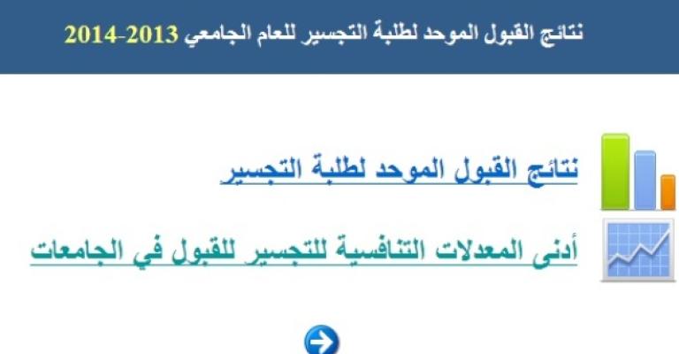 نتائج القبول في برنامج التجسير