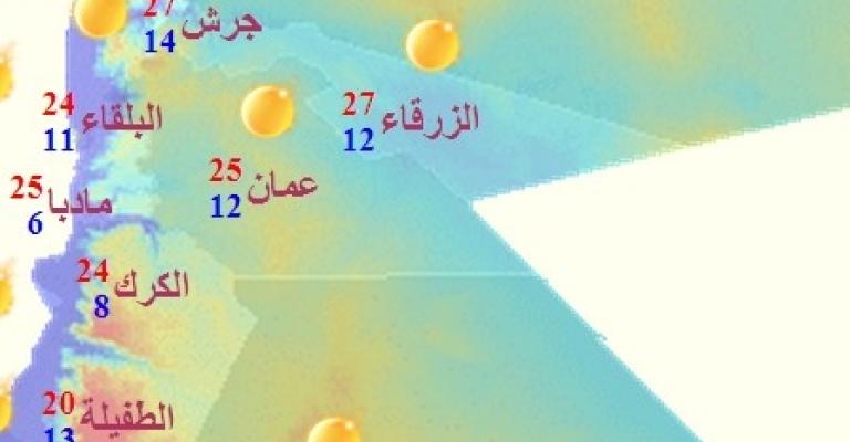 أجواء دافئة حتى مساء السبت أجواء دافئة حتى مساء السبت