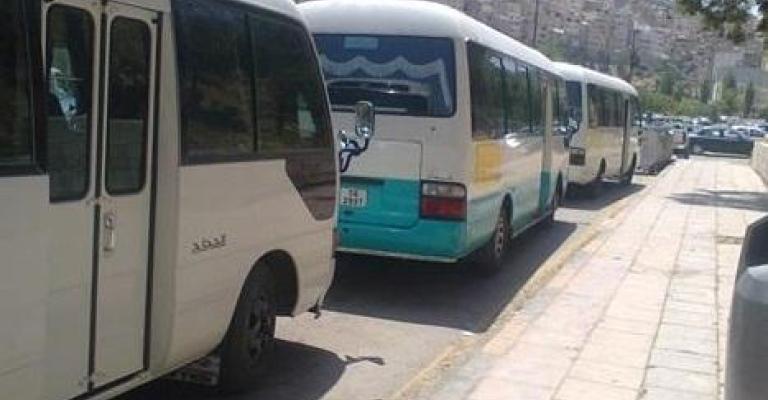 إضراب سائقي حافلات الجبل الشمالي بالرصيفة