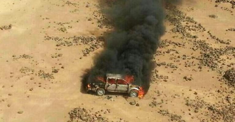 الجيش يدمر شاحنة حاولت اجتياز الحدود