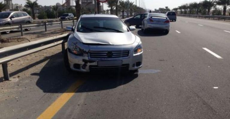 10 إصابات بحادث تصادم أربع مركبات