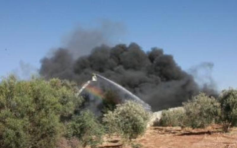 9 ساعات لإخماد حريق شب من الجانب الإسرائيلي وامتد لمنطقة الباقورة