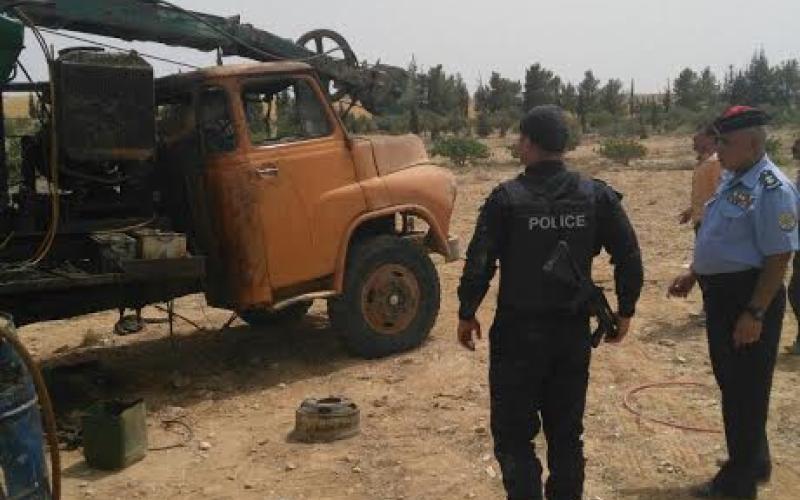 معان: ضبط حفارة بئر مخالفة