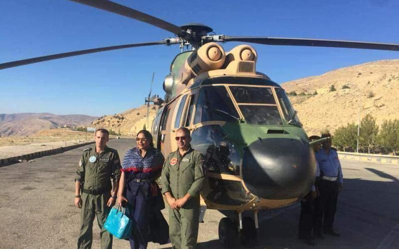 الجيش يعلق على نقل الفنانة أحلام بطائرة عسكرية