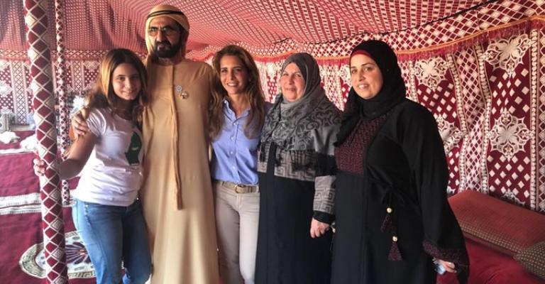 أسرة الطيار الكساسبة بضيافة الأميرة هيا ومحمد بن راشد (صور)