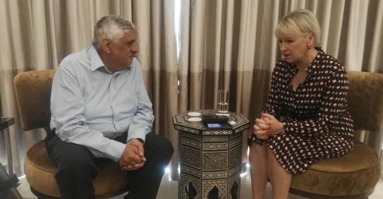 الزميل داود كتاب يحاور وزيرة خارجية السويد الزميل داود كتاب يحاور وزيرة خارجية السويد