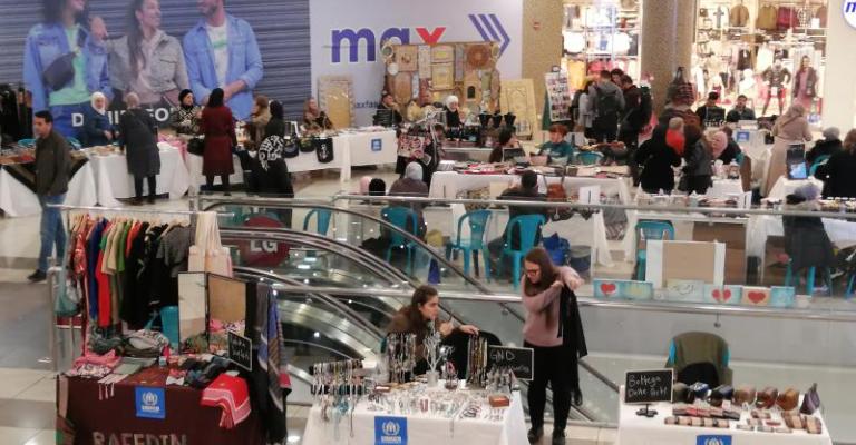 بازار نظمته المفوضية السامية في كانون الأول/ديسمبر 2019 (أغيد أبو زايد-عمان نت)