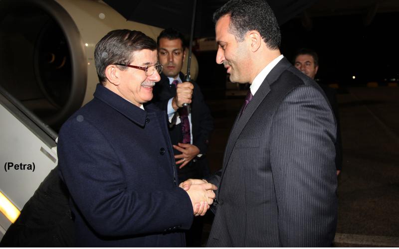 رئيس الوزراء التركيّ يصل عمّان