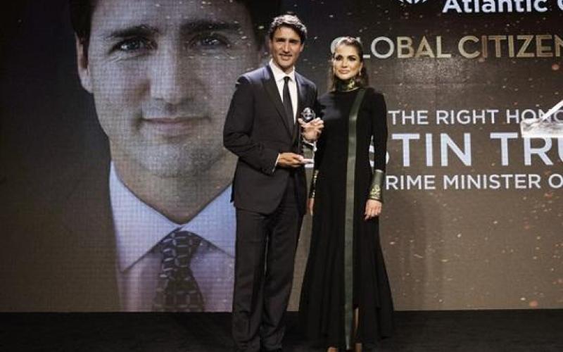 الملكة تشارك بتكريم رئيس الوزراء الكندي