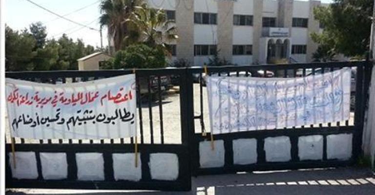 عمال المياومة في زراعة الكرك يهددون بنقل اضرابهم للديوان الملكي