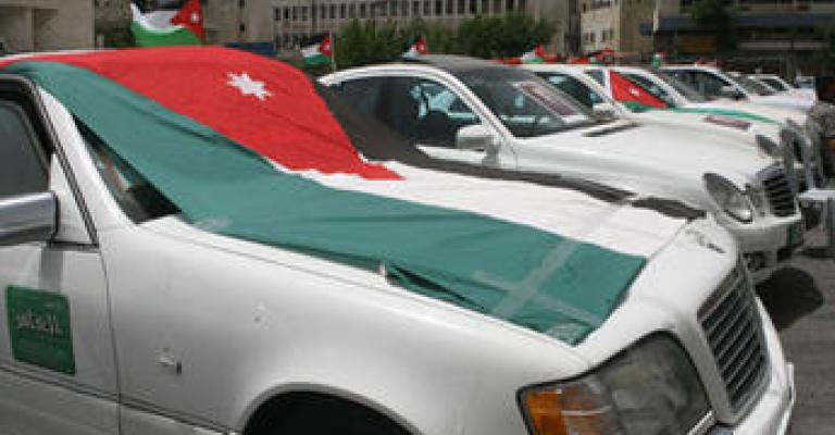 In-route taxi drivers in sit-in
