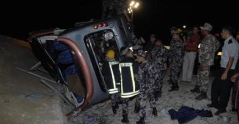 اصابة  وزير عراقي و6 وفيات  بحادث تدهور على طريق البحر الميت