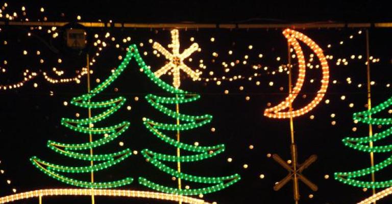 Under the Christmas lights in Bethlehem