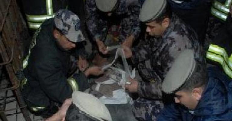 وفاة عاملين في الكرك اثر سقوط جدار استنادي