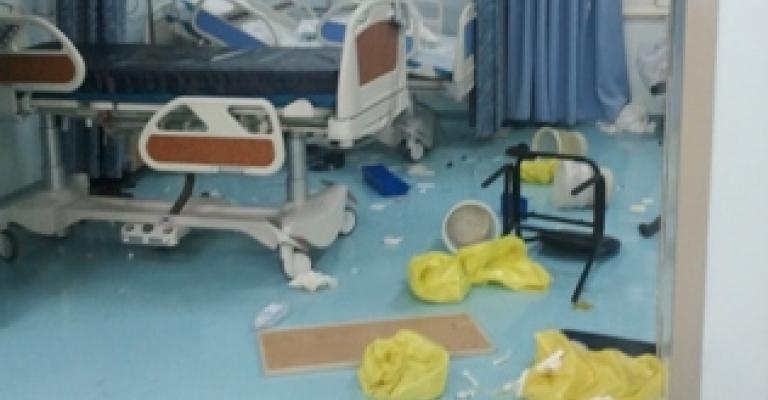 عراك بين زوار مرضى العناية المركزة في مستشفى الاستقلال