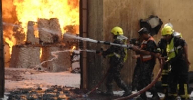 حريق منجرة في منطقة سحاب