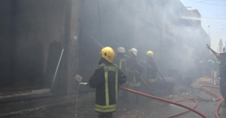 القويسمة: اخماد حريق (5) محلات تجاريه