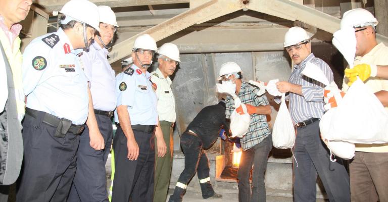  الامن يتلف مخدرات في مصانع الاسمنت الأردنية