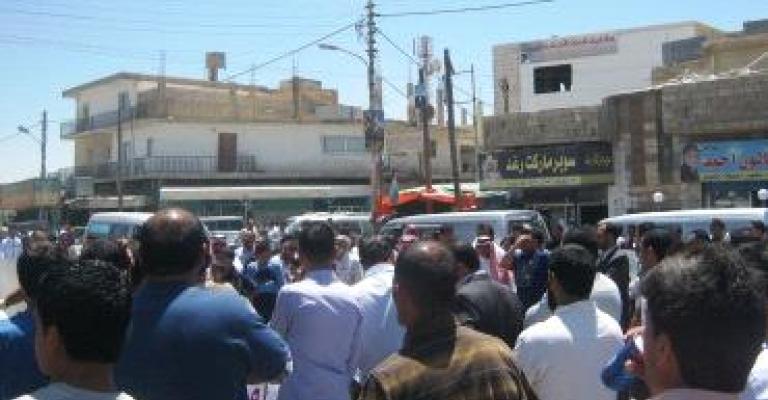 تشييع جثمان العامل الرواحنة في ذيبان