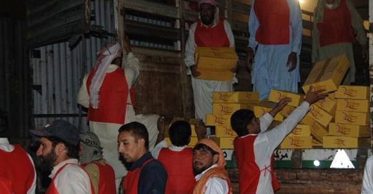 قافلة مساعدات سعودية للاجئين السوريين في الأردن