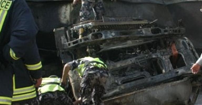 إصابة 14 شخصا بتصادام 7 مركبات على الطريق الصحراوي