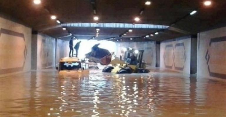 الطرق المغلقة نتيجة للأمطار 