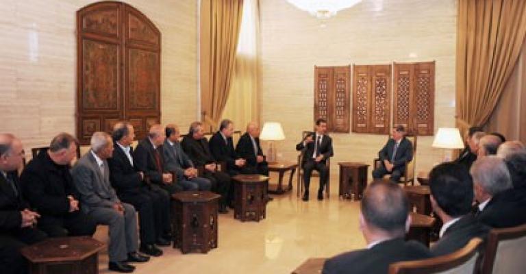 الأسد يستقبل وفدا أردنيا