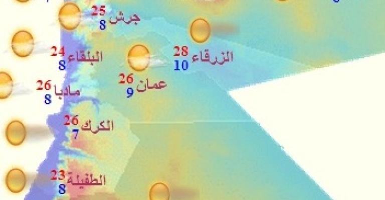 انخفاض على درجات الحرارة السبت