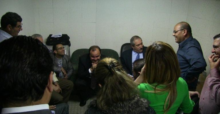 وزيرا الخارجية والداخلية خلال لقاء مع الصحفيين في مجلس النواب