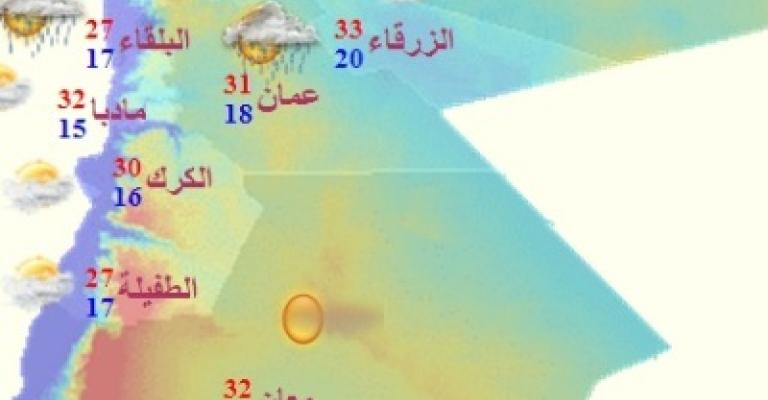 أجواء حارة وأمطار محلية متفرقة