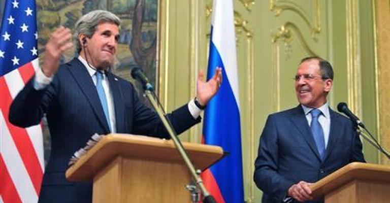 لقاء كيري ولافروف وتوافق على محادثات لحل الأزمة السورية