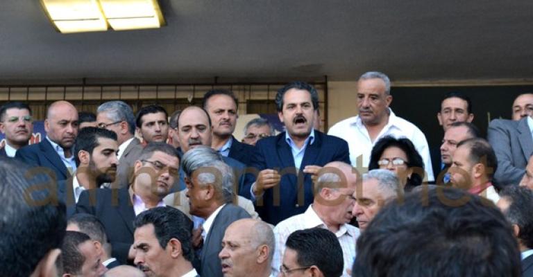 محامون أمام النقابات يتجهون إلى السفارة العراقية - عدسة بلال عمر