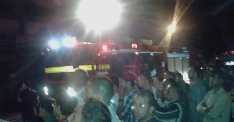 حريق في وسط البلد- صور