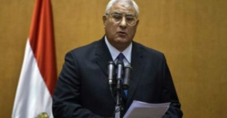 الرئيس المصري المؤقت يقرر اجراء انتخابات تشريعية قبل 2014
