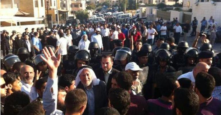 اعتصام أمام السفارة المصرية تنديدا بفض الاعتصامات المؤيدة لمرسي