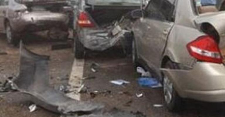 نزول صافوط: تصادم 6 مركبات... و5 وفيات بحادث آخر