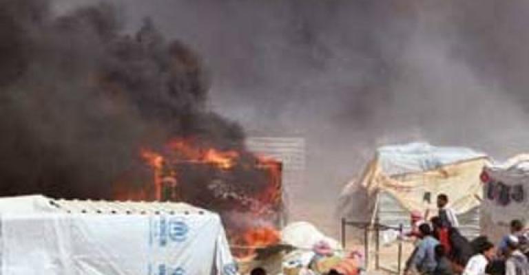 تضاعف الحرائق في الزعتري خلال 2013