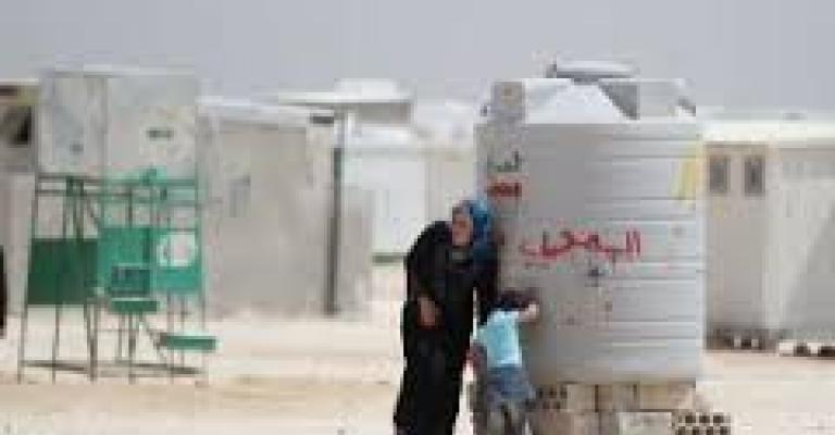 ارتفاع حصة اللاجئ السوري من المياه في الزعتري 