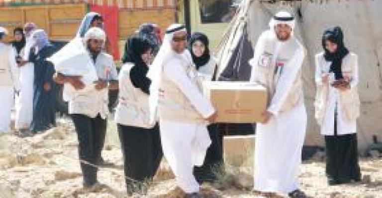 قافلة مساعدات إماراتية للاجئين السوريين في الأردن