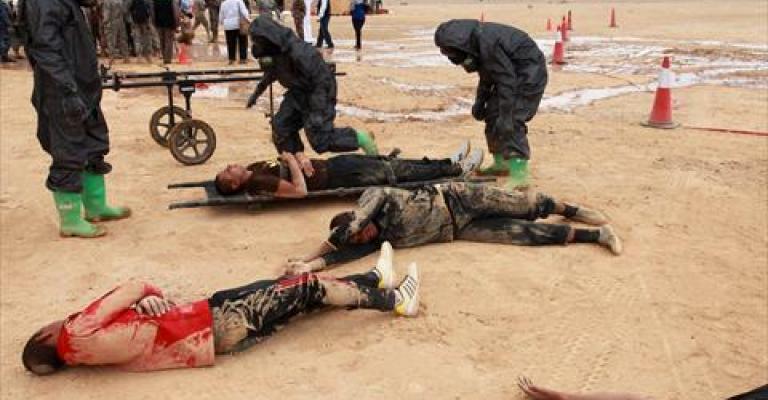 تمرين على التعامل مع الاصابات الجماعية ضمن مناورة "الاسد المتأهب"
