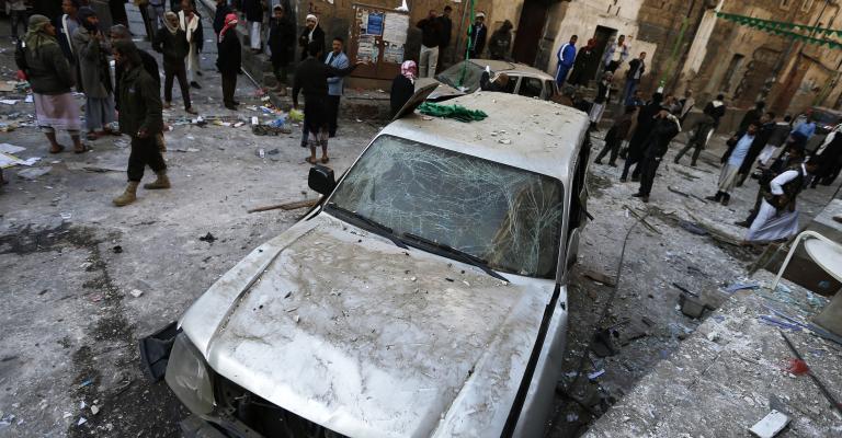 5 انفجارات تهز العاصمة اليمنية صنعاء 