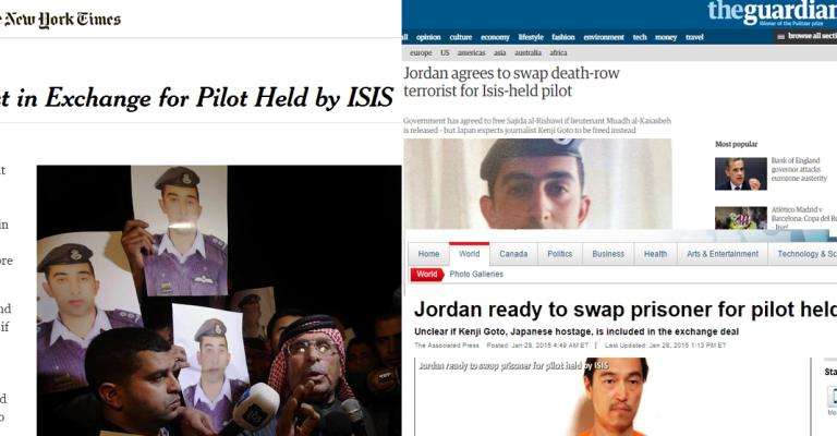 الكساسبة والريشاوي و"داعش".. في أبرز عناوين الصحافة العالمية